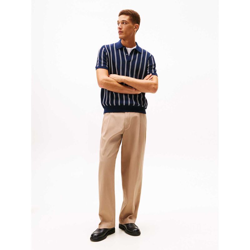 Tommy Hilfiger Knitted Vertical Stripe S/S Polo image number 3